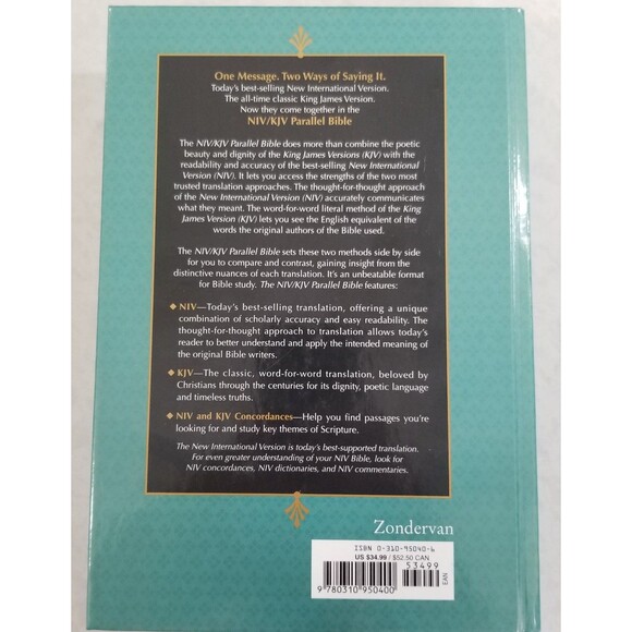 Parallel bible New International and King James version hardcover book Zondervan - Picture 10 of 11